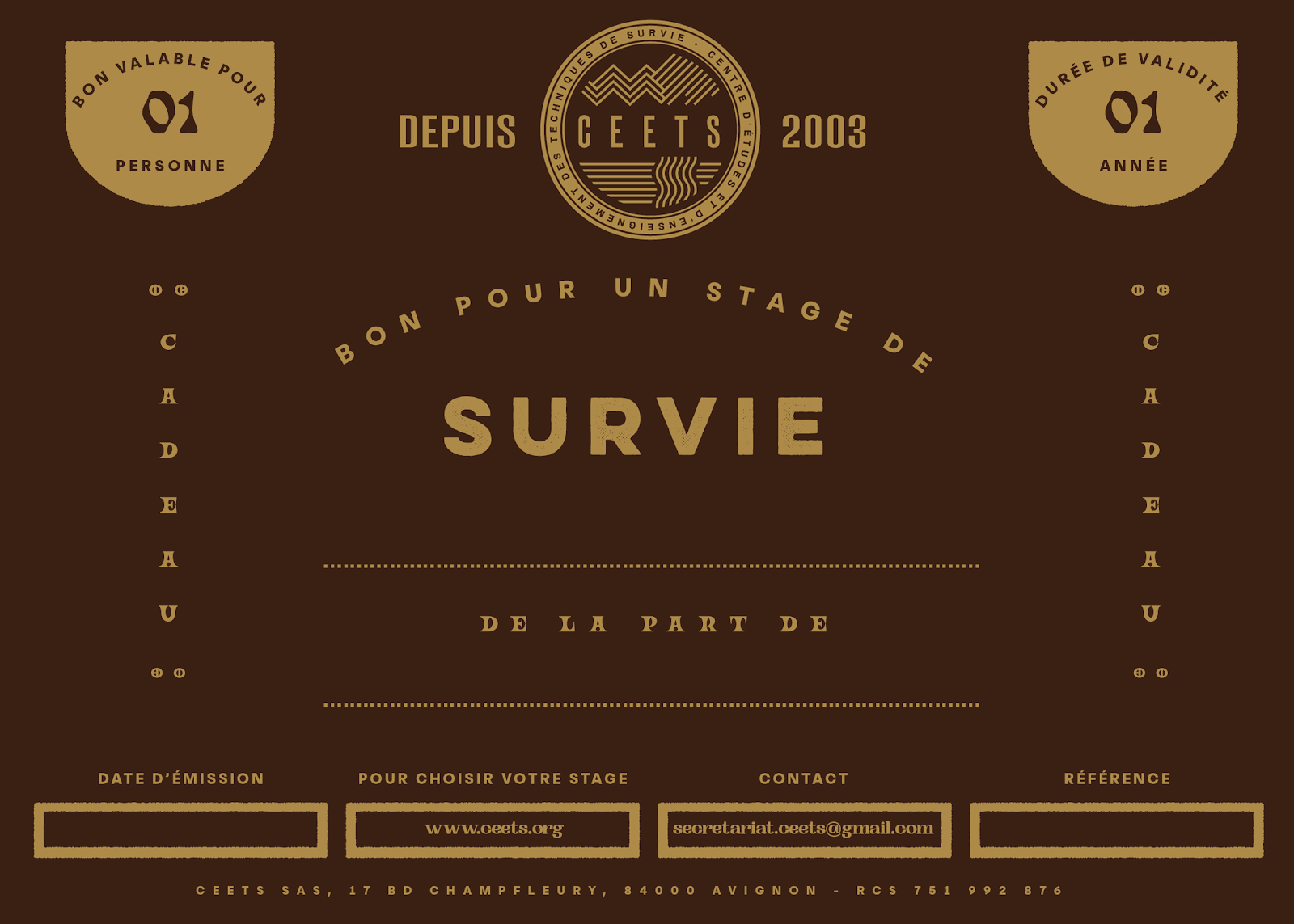 Offrez un stage de survie pour noël !